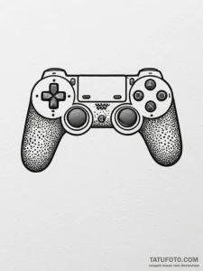 Tattoo design a simple controller button dotw... - эскиз тату (№1754976489_0, 12.08.2025 05:28) — Tatufoto.com