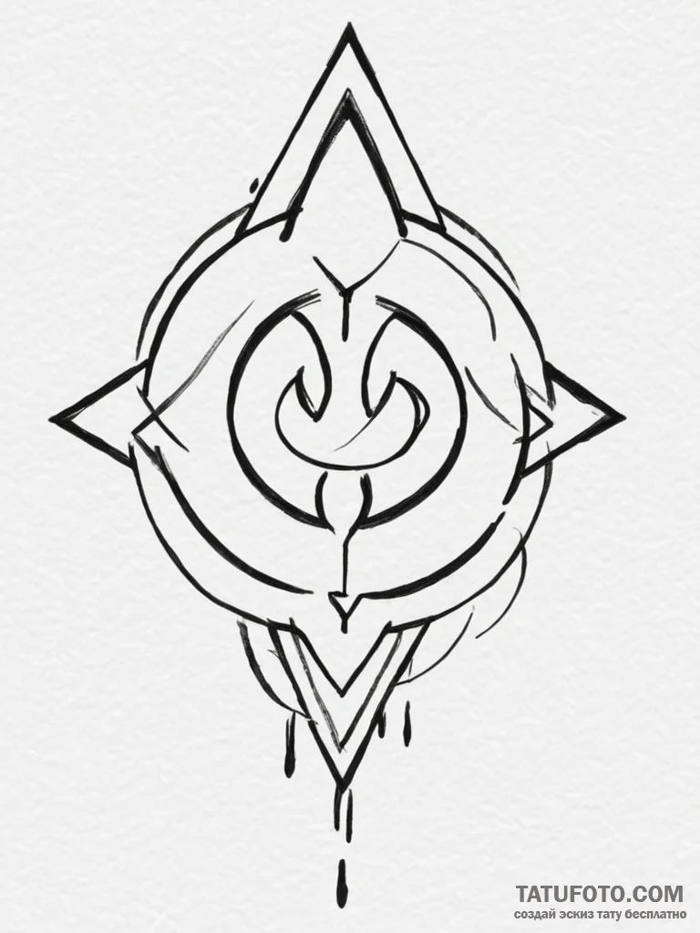 Tattoo sketch a stylized "uploading" symbol w... - эскиз тату (№1754976690_0, 12.08.2025 05:31) — Tatufoto.com