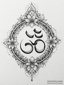 Tattoo design a spiritual symbol (e.g., ohm,... - эскиз тату (№1754977292_0, 12.08.2025 05:41) — Tatufoto.com