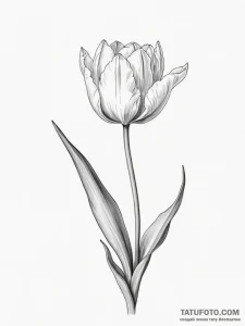 Tulip - эскиз тату (№1754978914_0, 12.08.2025 06:08) — Tatufoto.com