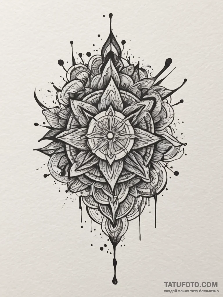 Tattoo design a tiny, abstract representation... - эскиз тату (№1754979112_0, 12.08.2025 06:11) — Tatufoto.com