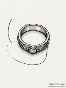 Ring, ink illustration for tattoo, fine lines... - эскиз тату (№1754979909_0, 12.08.2025 06:25) — Tatufoto.com