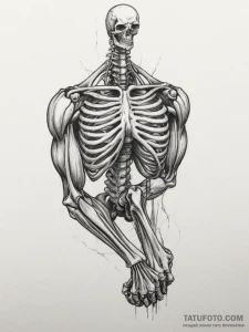 Tattoo sketch exposed muscle fibers or bone,... - эскиз тату (№1754981301_0, 12.08.2025 06:48) — Tatufoto.com