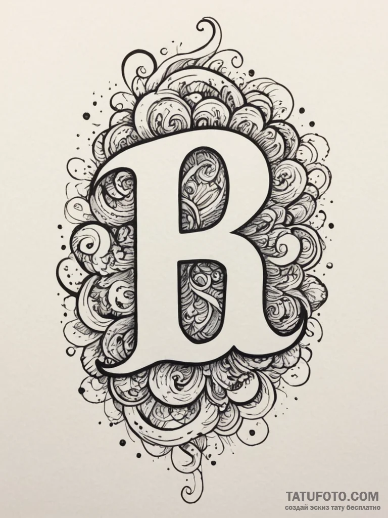 Tattoo sketch a flowing abstract pattern that... - эскиз тату (№1754983262_0, 12.08.2025 07:21) — Tatufoto.com