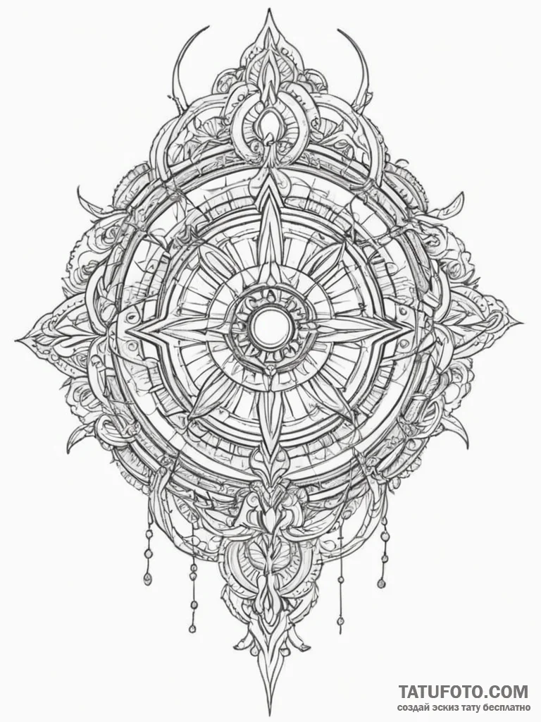 Tattoo sketch a futuristic weapon sight with... - эскиз тату (№1754983850_0, 12.08.2025 07:30) — Tatufoto.com