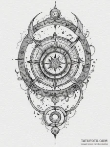 Tattoo design a watercolor splash forming the... - эскиз тату (№1754985817_0, 12.08.2025 08:03) — Tatufoto.com