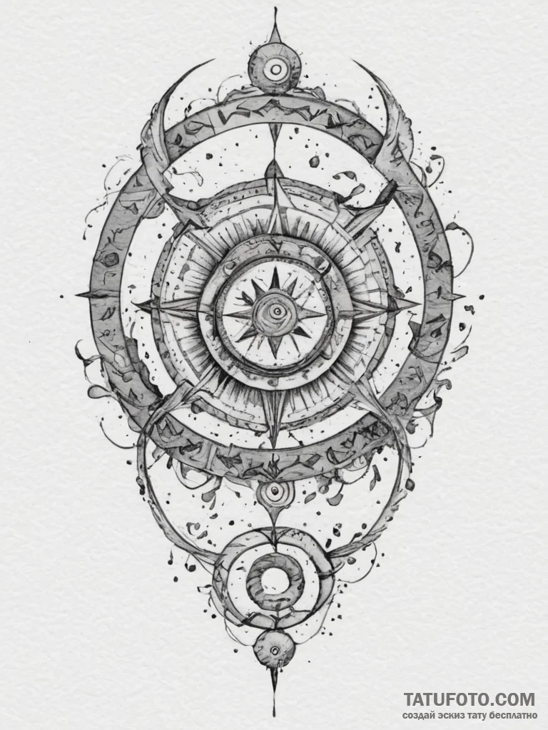 Tattoo design a watercolor splash forming the... - эскиз тату (№1754985817_0, 12.08.2025 08:03) — Tatufoto.com