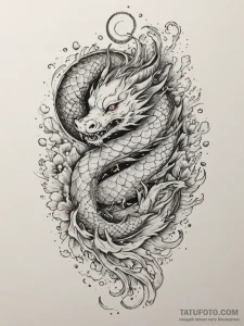 Tattoo design a fluid, abstract swirl of colo... - эскиз тату (№1754991145_0, 12.08.2025 09:32) — Tatufoto.com