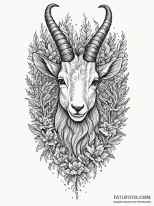 Tattoo design a capricorn goat-fish, half cov... - эскиз тату (№1754991740_0, 12.08.2025 09:42) — Tatufoto.com