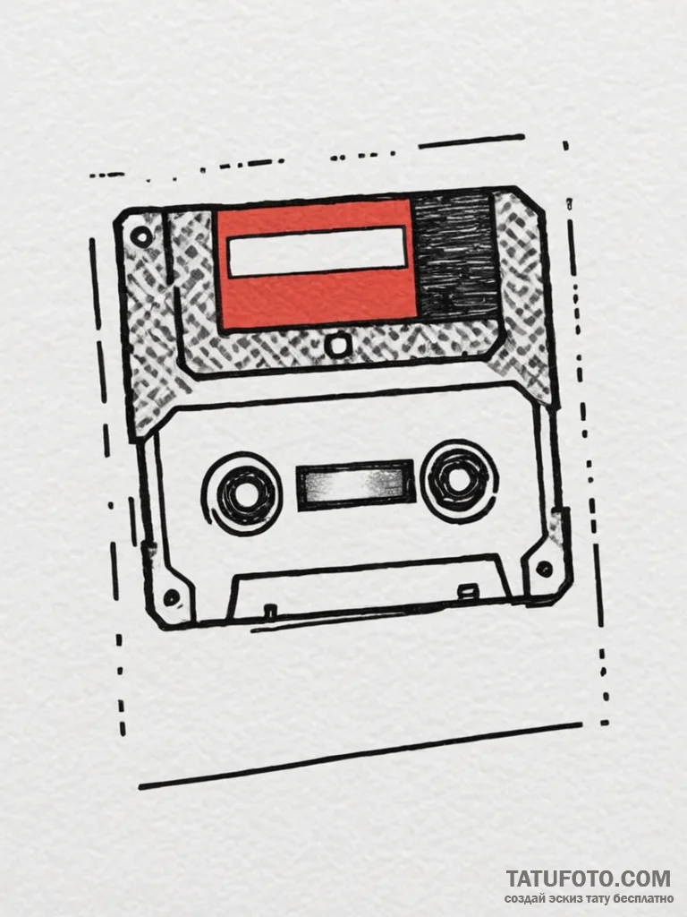 Tattoo sketch a pixelated "game save" icon wi... - эскиз тату (№1754992924_0, 12.08.2025 10:02) — Tatufoto.com