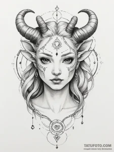 Tattoo sketch a neo-traditional portrait of a... - эскиз тату (№1754993703_0, 12.08.2025 10:15) — Tatufoto.com
