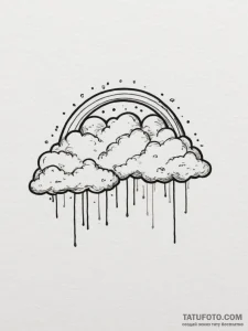 Tattoo sketch a subtle rainbow arc forming be... - эскиз тату (№1754994099_0, 12.08.2025 10:21) — Tatufoto.com