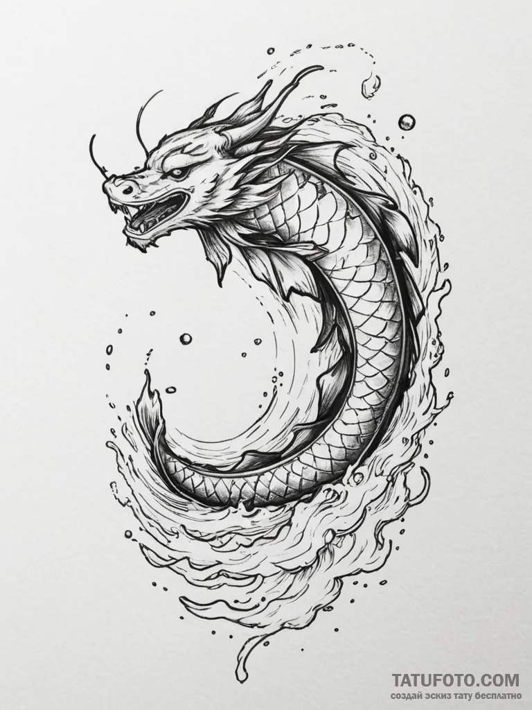 Astronaut floating in the ocean, tattoo line... - эскиз тату (№1754995287_0, 12.08.2025 10:41) — Tatufoto.com