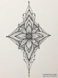 Tattoo design a geometric pattern that embodi... - эскиз тату (№1754995485_0, 12.08.2025 10:44) — Tatufoto.com