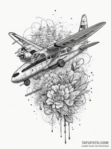 Tattoo sketch a tiny airplane or bird., tatto... - эскиз тату (№1754995882_0, 12.08.2025 10:51) — Tatufoto.com