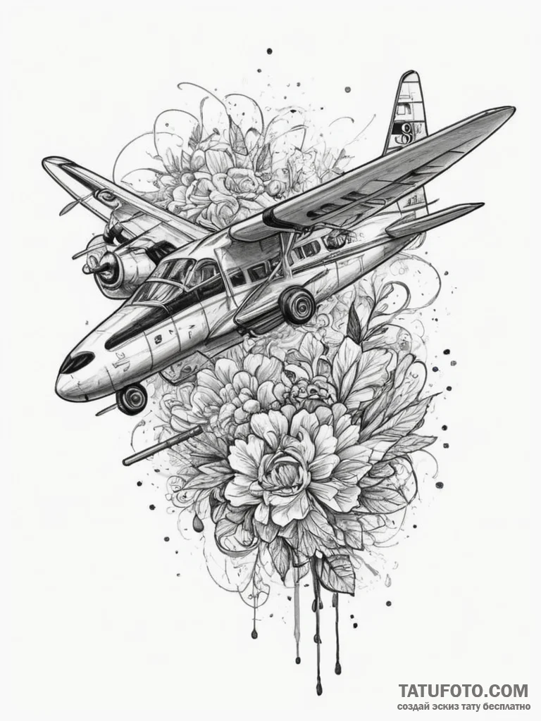 Tattoo sketch a tiny airplane or bird., tatto... - эскиз тату (№1754995882_0, 12.08.2025 10:51) — Tatufoto.com