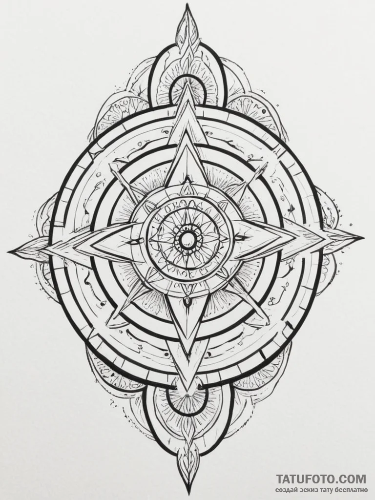 Tattoo sketch the zodiac glyph with a single,... - эскиз тату (№1754996492_0, 12.08.2025 11:01) — Tatufoto.com