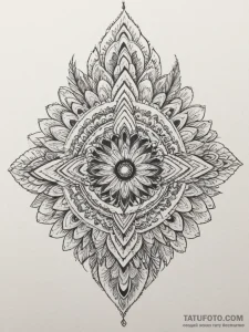 A detailed shot of the intricate pattern on a... - эскиз тату (№1754996905_0, 12.08.2025 11:08) — Tatufoto.com