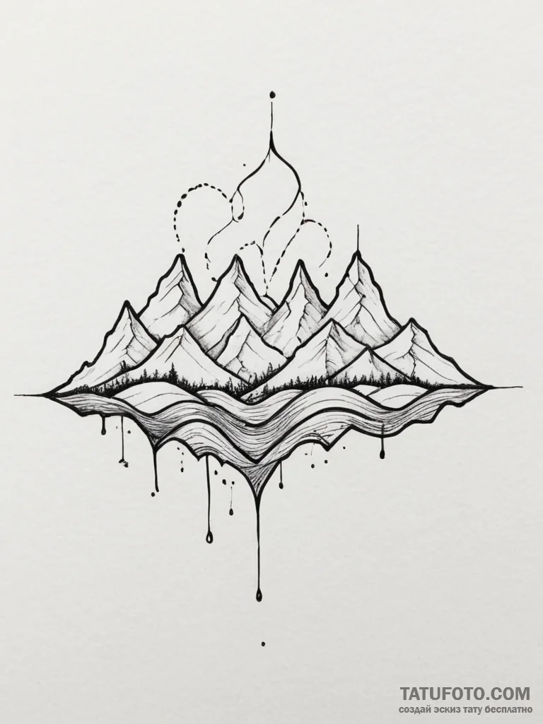 Tattoo sketch an abstract rendering of a "lev... - эскиз тату (№1754997307_0, 12.08.2025 11:15) — Tatufoto.com