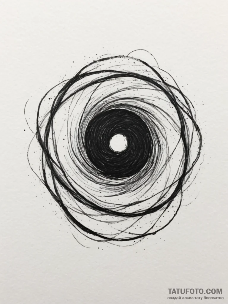 Black hole, concept art for tattoo, black and... - эскиз тату (№1754997513_0, 12.08.2025 11:18) — Tatufoto.com