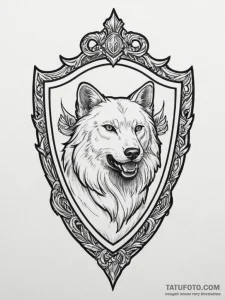 Tattoo design a stylized shield with a specif... - эскиз тату (№1754998109_0, 12.08.2025 11:28) — Tatufoto.com