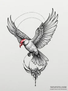 Tattoo design a book whose pages turn into bi... - эскиз тату (№1755001124_0, 12.08.2025 12:18) — Tatufoto.com