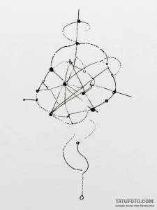 Tattoo sketch a delicate constellation of a s... - эскиз тату (№1755001935_0, 12.08.2025 12:32) — Tatufoto.com