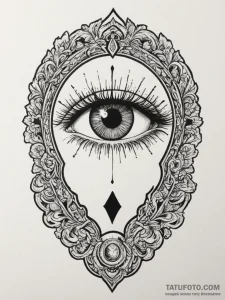 Keyhole with an eye peeping through, tattoo l... - эскиз тату (№1755004144_0, 12.08.2025 13:09) — Tatufoto.com