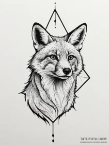 Tattoo sketch a geometric animal silhouette (... - эскиз тату (№1755004944_0, 12.08.2025 13:22) — Tatufoto.com