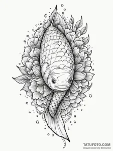 Carp - эскиз тату (№1755005739_0, 12.08.2025 13:35) — Tatufoto.com