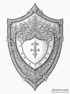 Tattoo design a personalized "shield" with sy... - эскиз тату (№1755010959_0, 12.08.2025 15:02) — Tatufoto.com