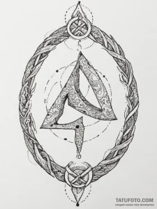 152. tattoo design: a "gadat" rune with swirl... - эскиз тату (№1755011372_0, 12.08.2025 15:09) — Tatufoto.com