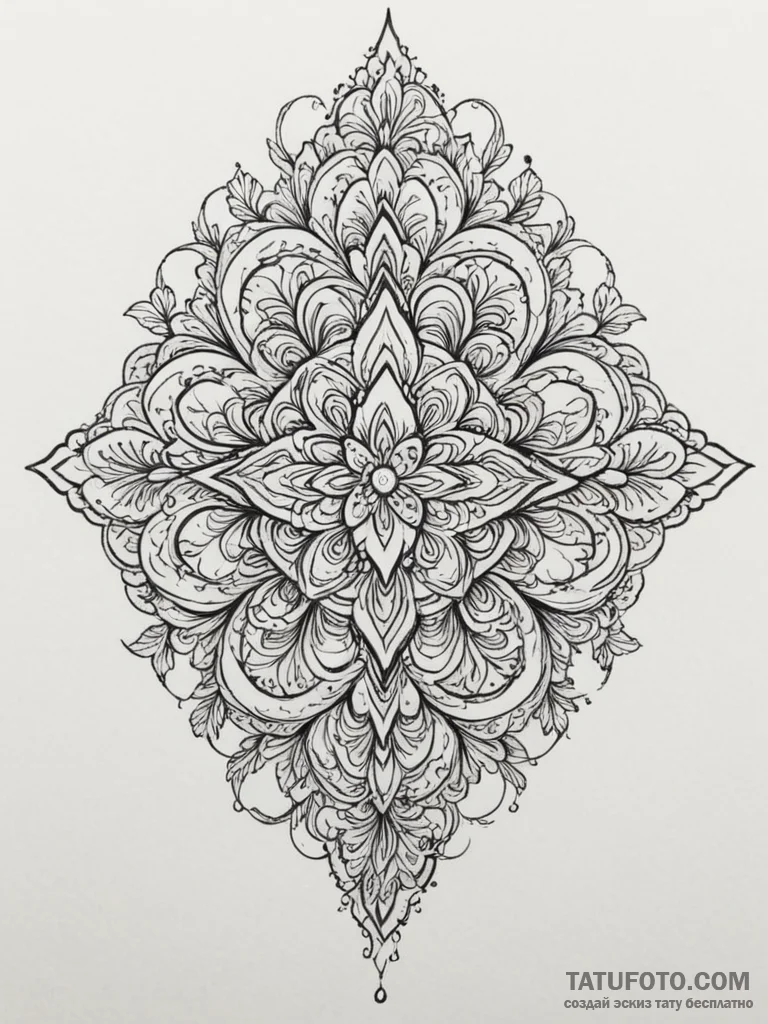 Tattoo sketch a single hand outline with a pe... - эскиз тату (№1755013772_0, 12.08.2025 15:49) — Tatufoto.com