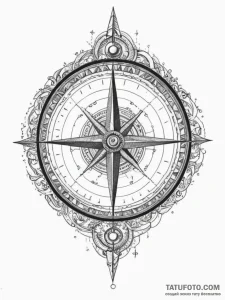 Tattoo design two halves of a compass that al... - эскиз тату (№1755014165_0, 12.08.2025 15:56) — Tatufoto.com