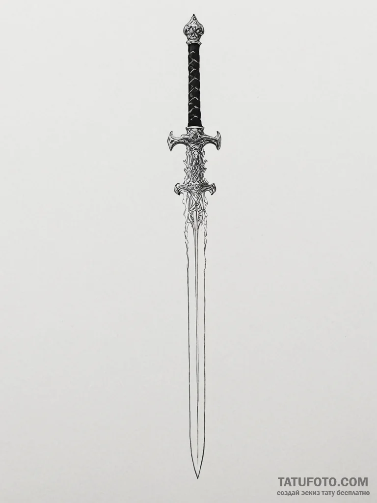 A nichirin sword from demon slayer - эскиз тату (№1755015156_0, 12.08.2025 16:12) — Tatufoto.com