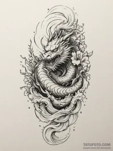 Tattoo design a small, graceful wave with sub... - эскиз тату (№1755015948_0, 12.08.2025 16:25) — Tatufoto.com