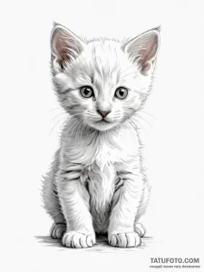 Kitten - эскиз тату (№1755016343_0, 12.08.2025 16:32) — Tatufoto.com