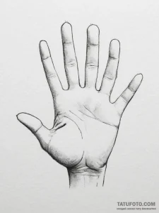 Tattoo sketch a subtle 'handprint' of a lost... - эскиз тату (№1755018132_0, 12.08.2025 17:02) — Tatufoto.com