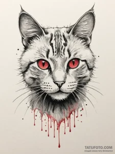 A close-up of a cat's whiskers., artistic tat... - эскиз тату (№1755018929_0, 12.08.2025 17:15) — Tatufoto.com