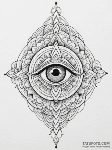 Tattoo sketch a hidden eye peering from behin... - эскиз тату (№1755020736_0, 12.08.2025 17:45) — Tatufoto.com