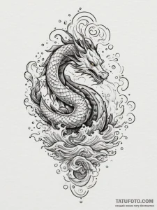 Tattoo design a stylized "afk" text melting i... - эскиз тату (№1755022962_0, 12.08.2025 18:22) — Tatufoto.com