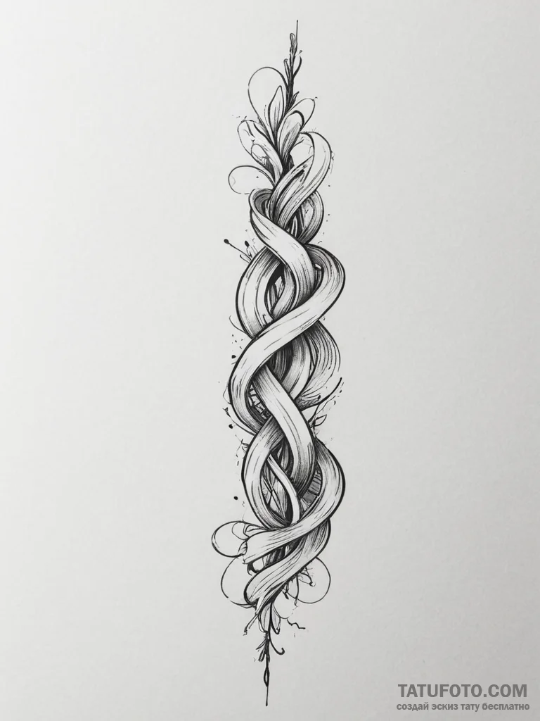 Tattoo sketch a forearm with flowing lines re... - эскиз тату (№1755023164_0, 12.08.2025 18:26) — Tatufoto.com