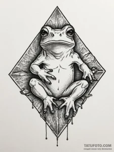Glass frog, tattoo drawing outline, detailed... - эскиз тату (№1755027566_0, 12.08.2025 19:39) — Tatufoto.com