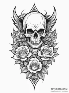 Tattoo sketch a stylized gaming team logo (ge... - эскиз тату (№1755028567_0, 12.08.2025 19:56) — Tatufoto.com