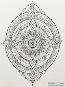 Tattoo design a stylized fortress or citadel,... - эскиз тату (№1755028769_0, 12.08.2025 19:59) — Tatufoto.com