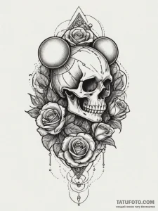 Tattoo sketch a gaming mouse with intricate f... - эскиз тату (№1755029974_0, 12.08.2025 20:19) — Tatufoto.com