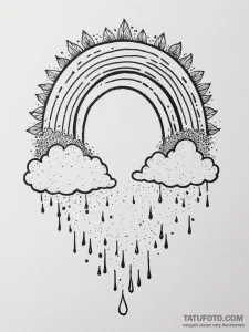 Rainbow, tattoo flash sheet design, dotwork s... - эскиз тату (№1755030176_0, 12.08.2025 20:22) — Tatufoto.com