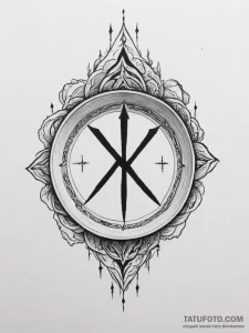 88. tattoo sketch: "treba" rune integrated in... - эскиз тату (№1755030785_0, 12.08.2025 20:33) — Tatufoto.com