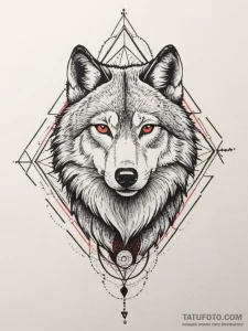 Black wolf, tattoo line art, on a clean white... - эскиз тату (№1755031190_0, 12.08.2025 20:39) — Tatufoto.com