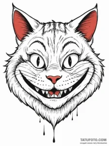 The cheshire cat's grin (is there, but can be... - эскиз тату (№1755031390_0, 12.08.2025 20:43) — Tatufoto.com